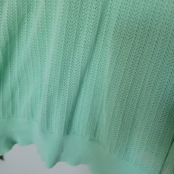 Victoria's Secret Lightweight Sweater Fitted Long Sleeve Green V Neck Size M - Picture 4 of 6